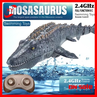 Đồ chơi tàu ngầm điều khiển từ xa khủng long mosasaurus có đèn phun nước cho trẻ em