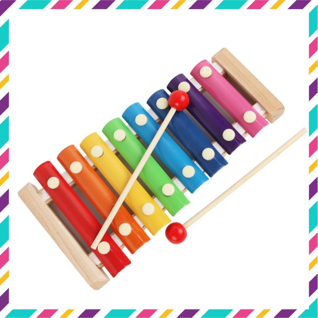 Đồ chơi giáo dục đàn gỗ 8 âm, đồ chơi gỗ cho bé