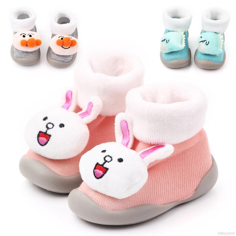 Giày tất cotton chống trượt họa tiết hoạt hình cho bé