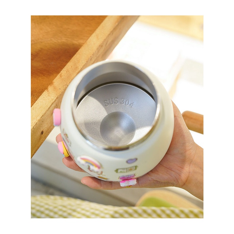 Bình Giữ Nhiệt Inox 304 Không Gỉ Có Tay Cầm Hình Dáng Dễ Thương Ngỗ Nghĩnh Dung Tích 800ml
