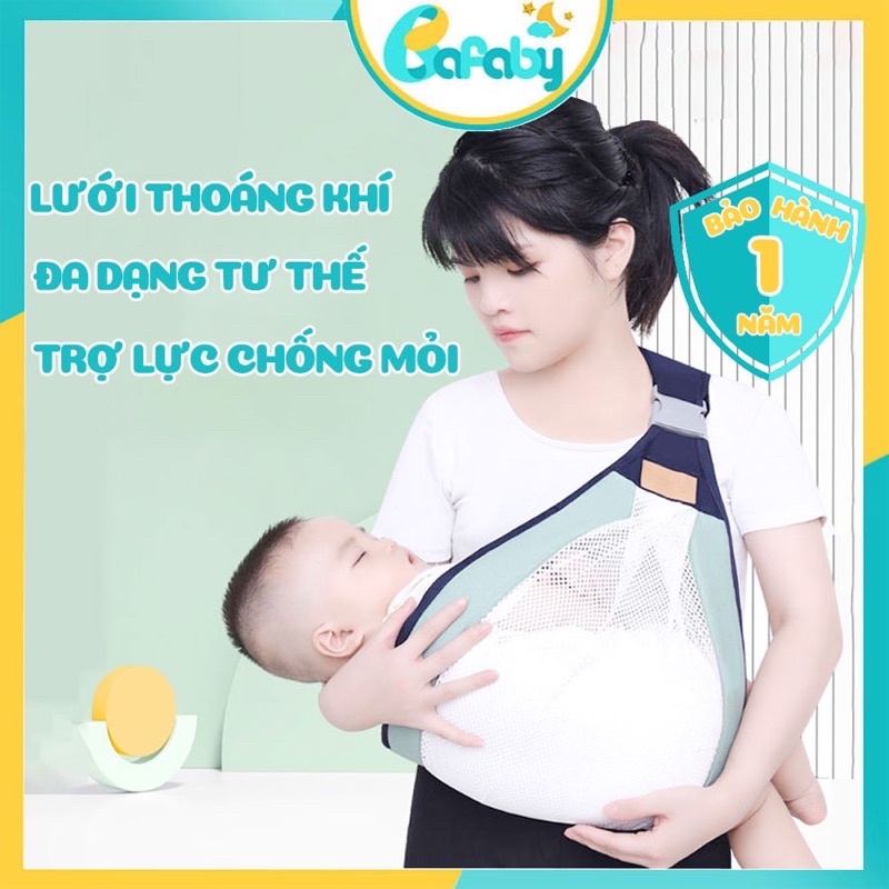 Đai Địu Cho Em Bé Dạng Lưới Siêu Thoáng Khí Gọn Gàng An Toàn Tiện Lợi