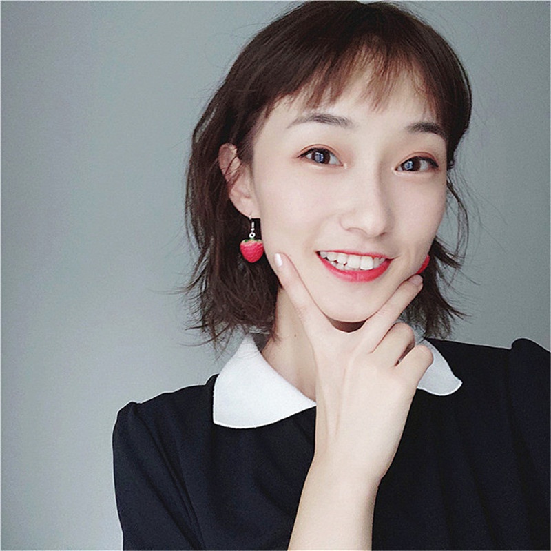 1 Cặp Bông Tai Hình Trái Dâu Sáng Tạo