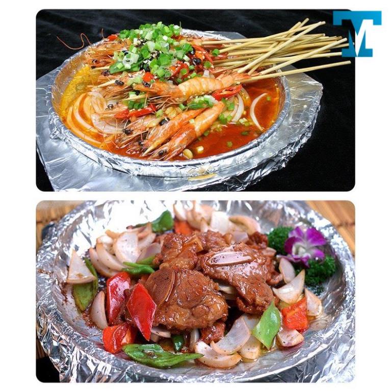 Giấy bạc nướng thực phẩm nồi chiên không dầu nướng thịt cách nhiệt bọc thức ăn goodfoil