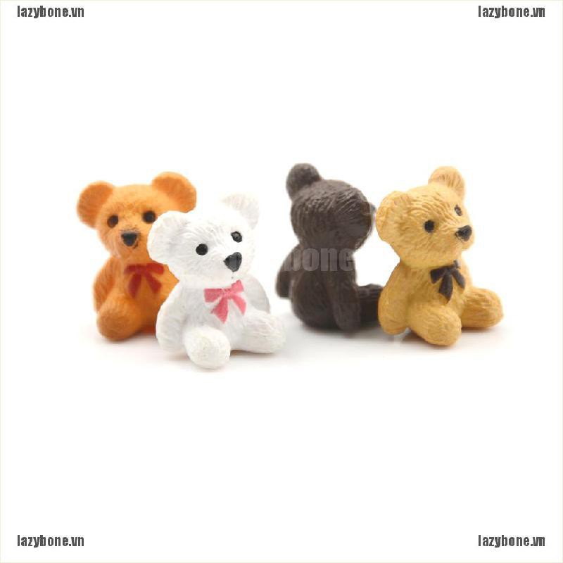 Bộ 4 Mô Hình Gấu Teddy Mini Đa Năng Dễ Thương