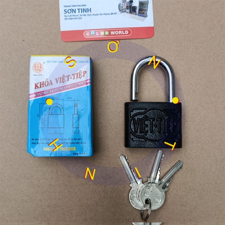 Khóa treo gang Việt Tiệp 3 chìa 1466/38 1466/45 1466/52 1466/63 không bấm