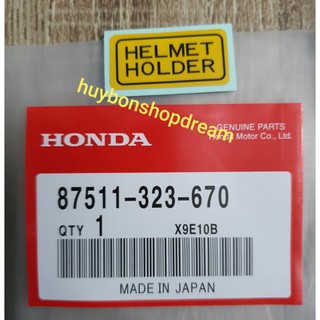 Tem Helmet Holder dán xe Dream