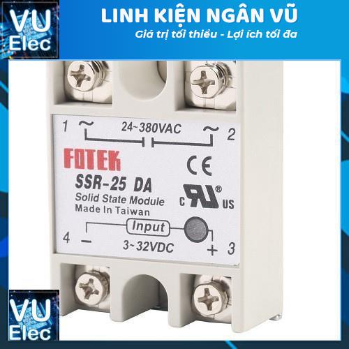 RELAY SOLID SSR-40DA / SSR-25DA FOTEK ( Relay Rơ le bán dẫn)
