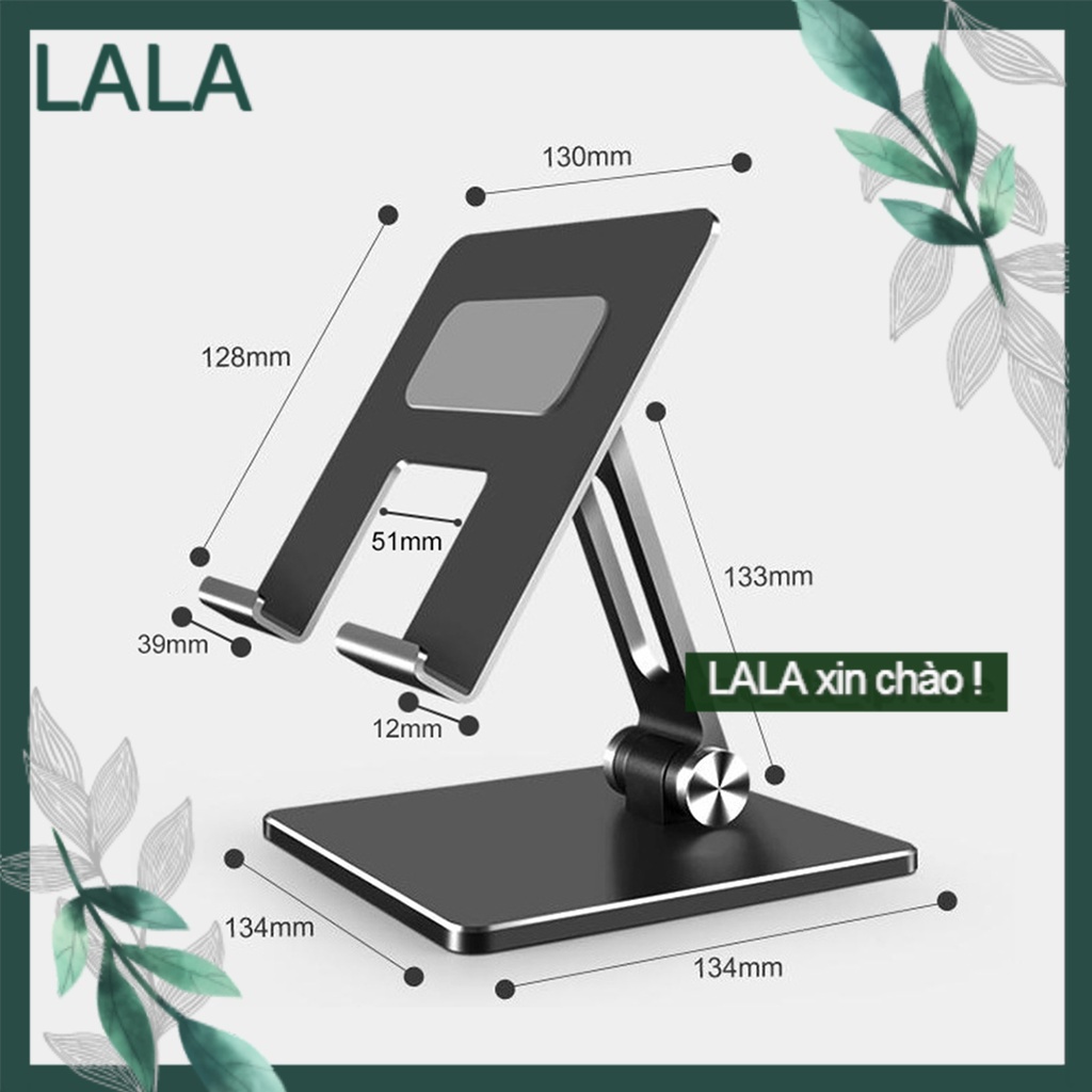 GIÁ ĐỠ / KỆ ĐỂ CHO IPAD / TABLET / ĐIỆN THOẠI KIM LOẠI NHÔM - CAO CẤP - NÂNG CHỈNH ĐỘ CAO ĐA NĂNG - CHỐNG TRƯỢT