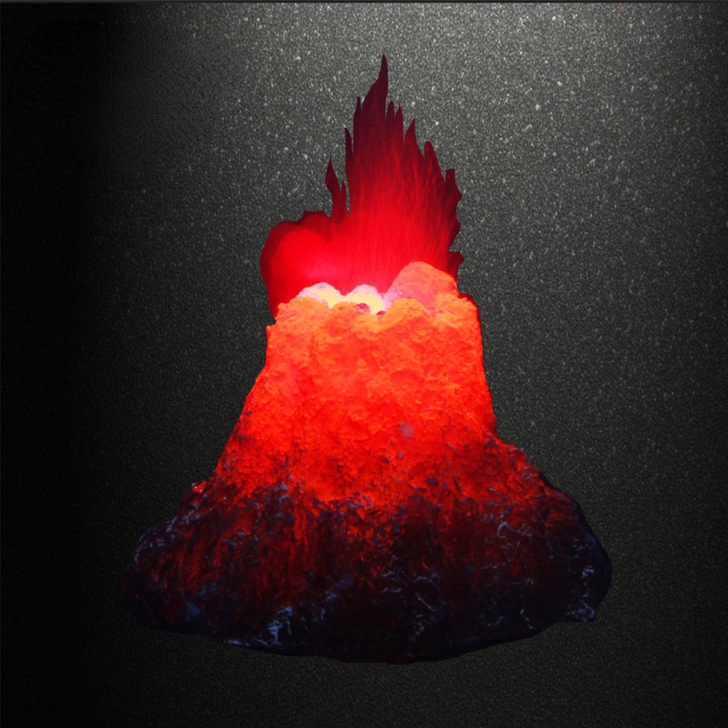 Núi Lửa Có Đèn LED Trang Trí Bể Cá