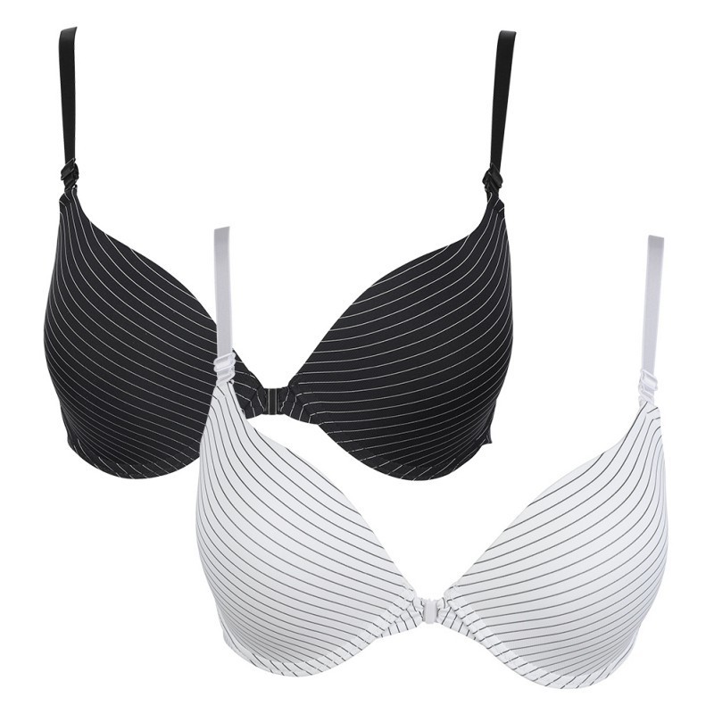 Spring & Summer Seamless Sexy Front Closure Bra Girls's Push Up Underwear Buckle Female Small Chest Bra Underwire | WebRaoVat - webraovat.net.vn