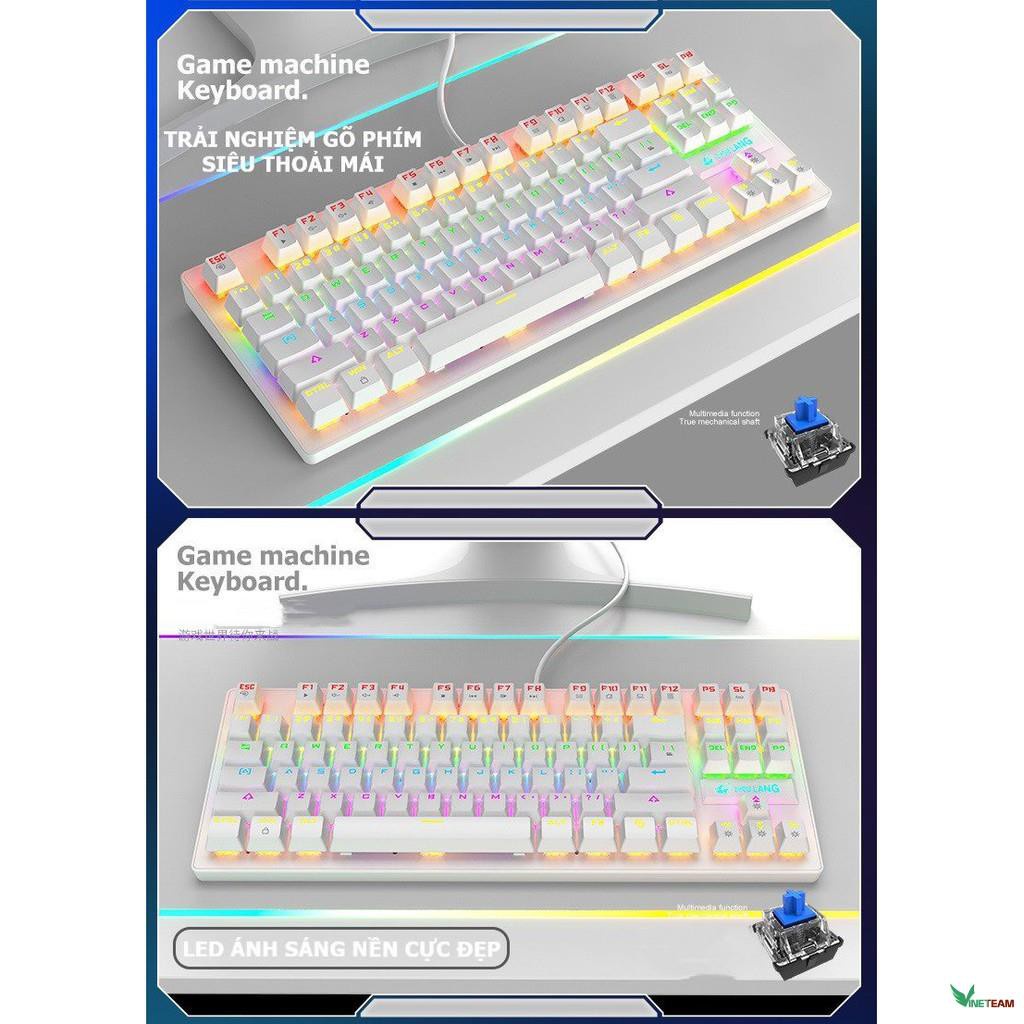 Bàn Phím Cơ ZIYOULANG K2 PRO - Ziyou Lang  87 phím, bàn phím chơi game Led RGB 10 Chế Độ Đèn Cực Đẹp, Cực Rẻ