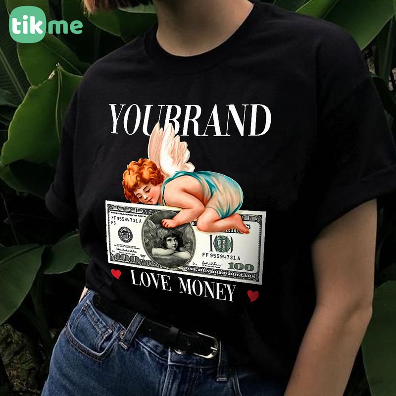 Áo phông nam nữ cộc tay "Youbrand love money" size XS-3XL 100% cotton