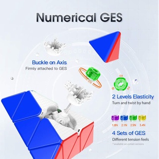 Rubik GAN Pyraminx M Có Nam Châm Cao Cấp Sticleless Enhanced, Explore, Standard