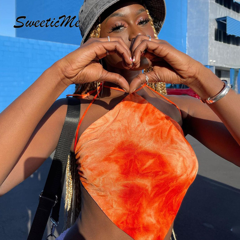 Áo Yếm Hở Lưng In Họa Tiết Xinh Xắn Dành Cho Nữ 2021 | BigBuy360 - bigbuy360.vn