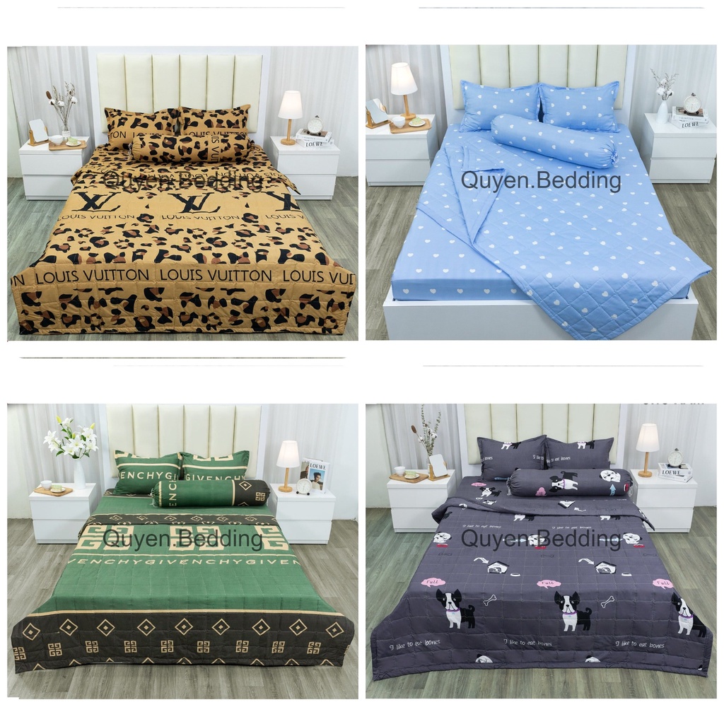 Bộ ga gối 4 món , ga trải giường giá rẻ , drap giường 4 món polly cotton nhiều hình đặc sắc đầy đủ kích thước
