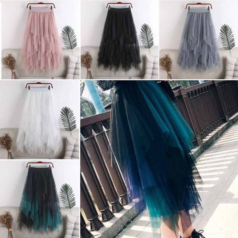Chân Váy Lưới Xếp Ly Co Giãn Thời Trang Cho Nữ
