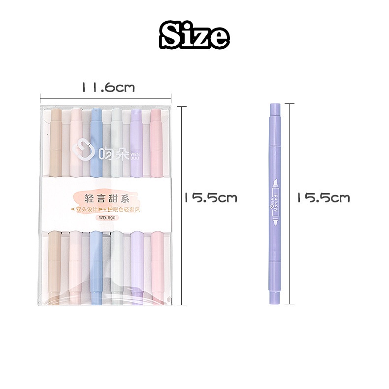 Set 6 Bút Đánh Dấu Hai Đầu Đa Năng Tiện Dụng