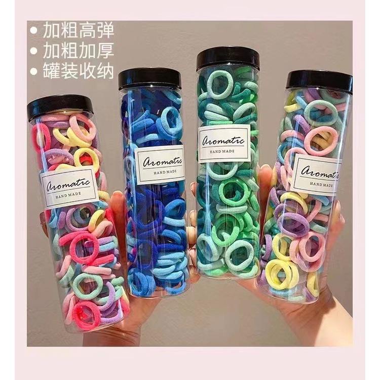 PVN47084 Hộp 100 Dây Buộc Tóc Cho Bé Gái(Hộp Nhựa Trong) Giá Rẻ