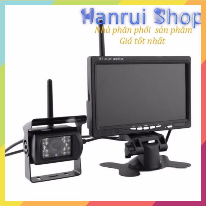 Camera màn hình lùi kết nối không dây HD 7 inch có hồng ngoại quay ban đêm - eurooutlet