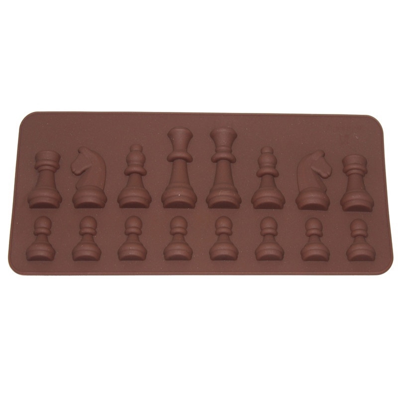 Khuôn silicone tạo hình quân cờ làm đá cục/bánh kem chocolate