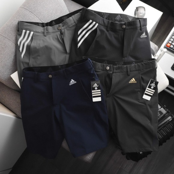 Quần short nam Adidas 3 sọc vải co giãn nhẹ dáng công sở tây âu