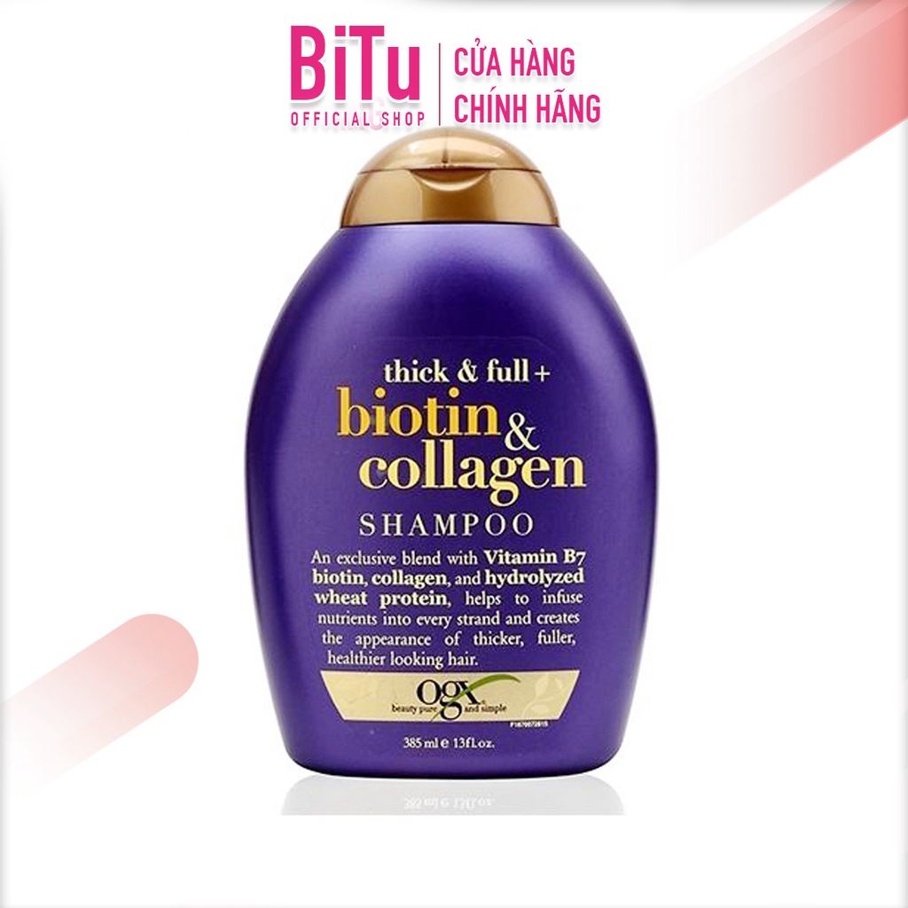 Dầu Gội Dưỡng Dày Tóc BIOTIN & COLLAGEN OGX Thick & Full Shampoo 385ml