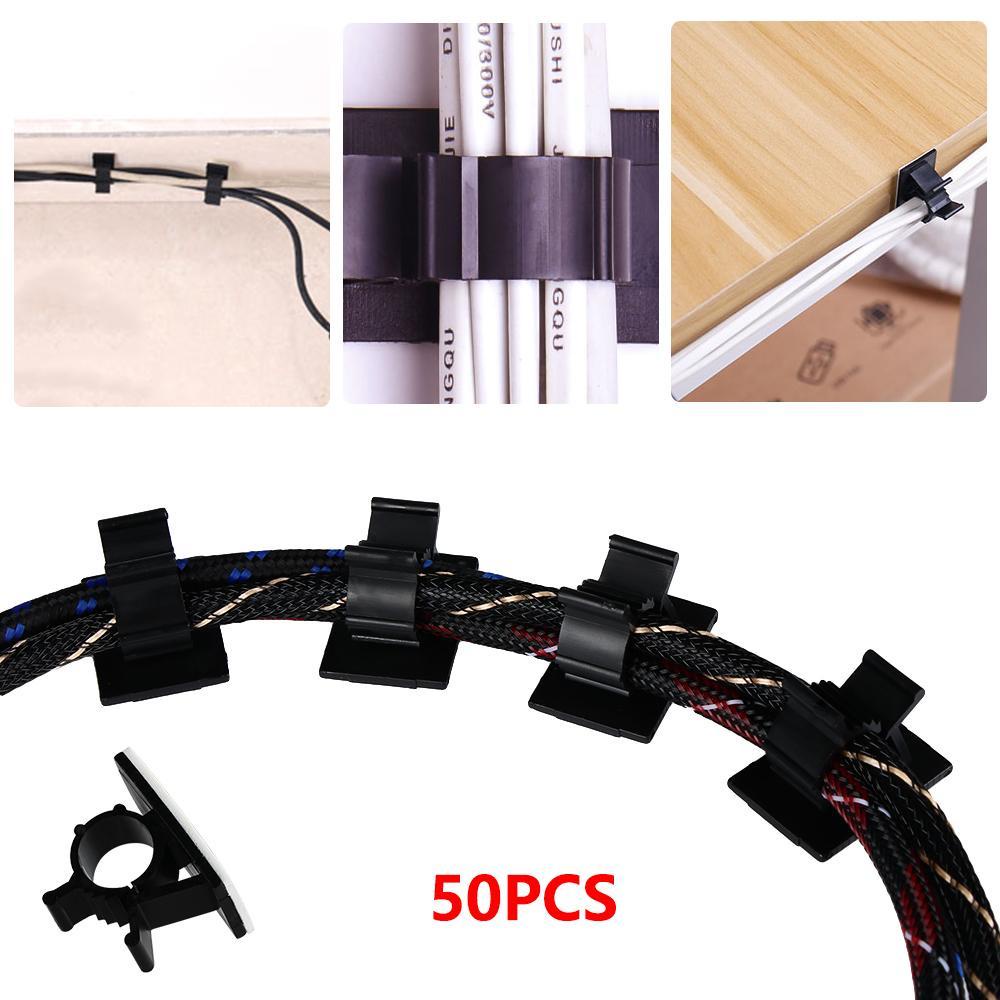 Set 50 Kẹp Nhựa Cố Định Dây Cáp Gọn Gàng Tiện Dụng