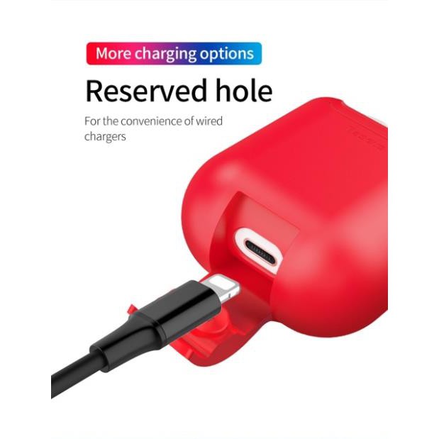Bao Silicone bảo vệ tích hợp sạc không dây Baseus Wireless Charger dùng cho tai nghe Apple Airpods