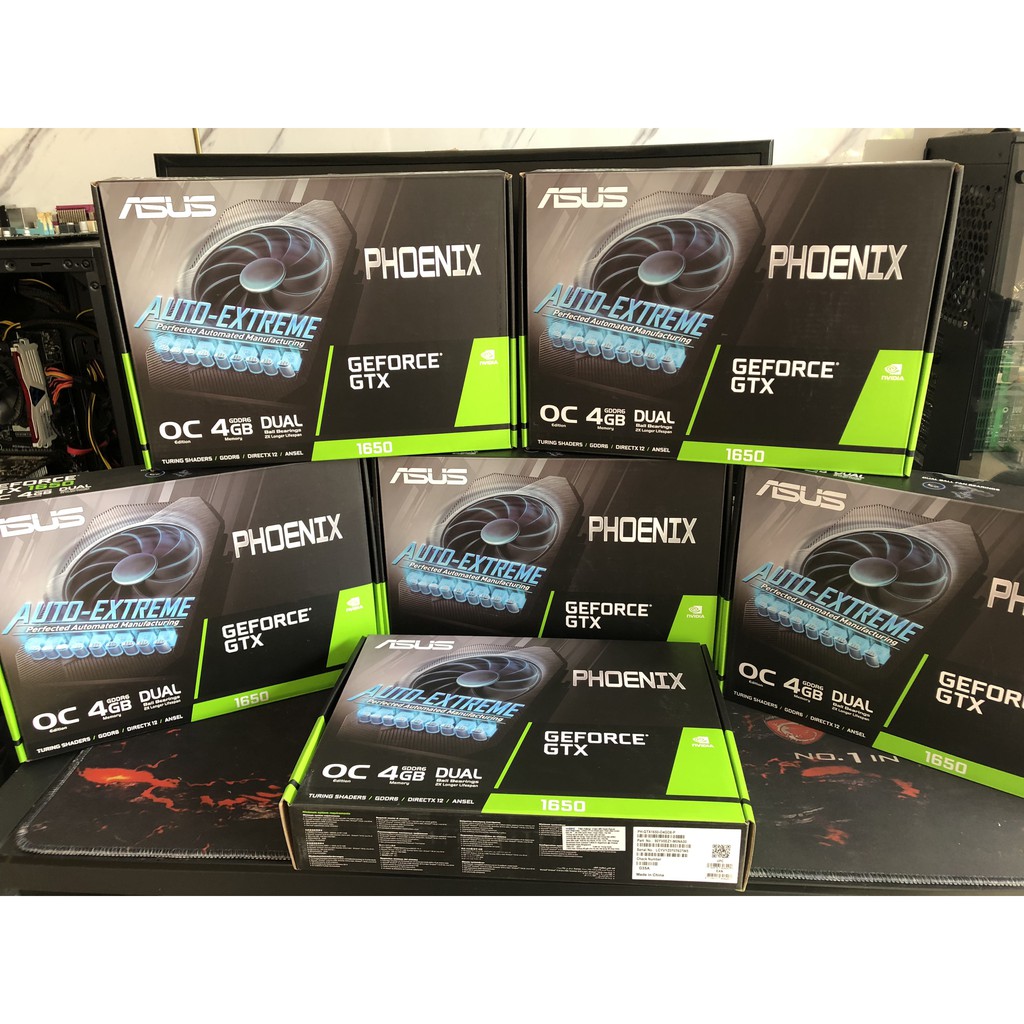 Card màn hình Asus GTX 1650 4GB D6 bản 1fan, likenew, bảo hành 1/2024