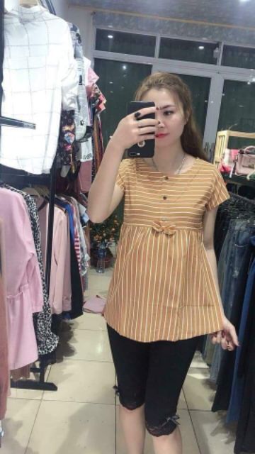 Áo bầu xinh chất nhẹ mát