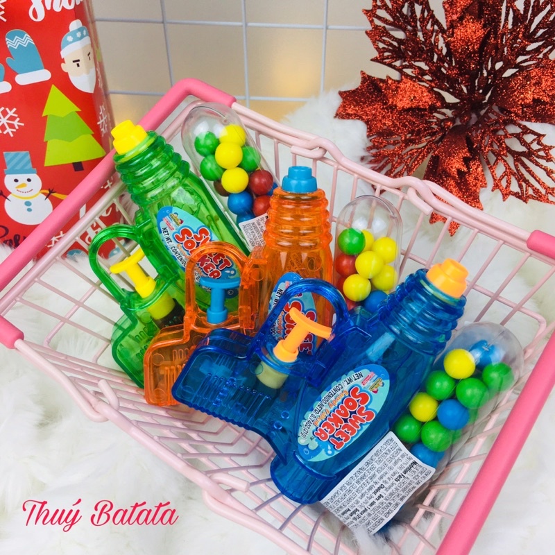 Kẹo đồ chơi súng phun nước Sweet Soaker, kẹo đồ chơi trẻ em kèm kẹo viên hoa quả của Mỹ