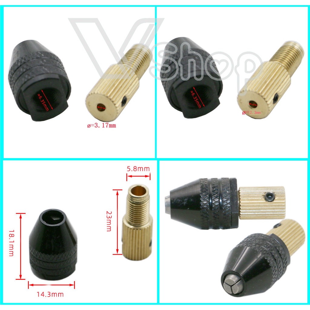 Đầu kẹp mũi khoan, măng ranh, dùng cho máy khoan, mài , cắt mini