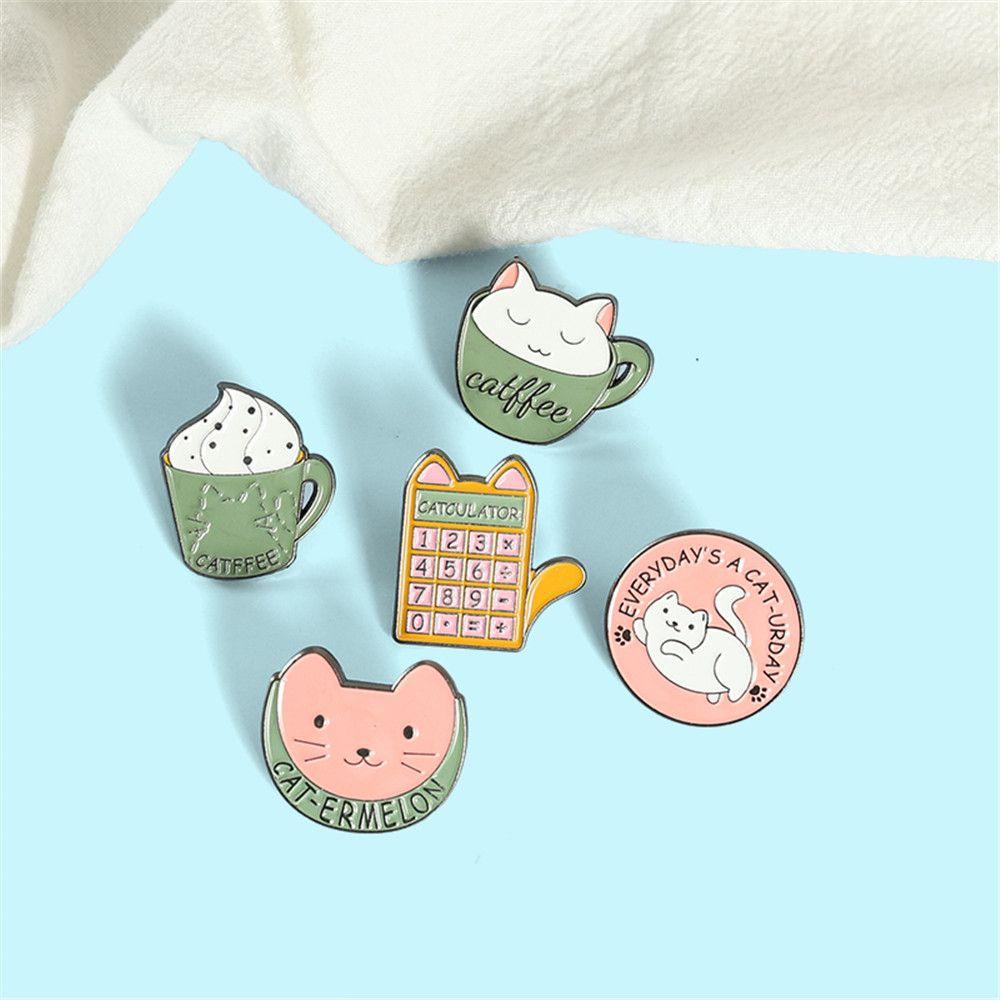 Huy Hiệu Cài Áo Hình Mèo Hoạt Hình Dễ Thương