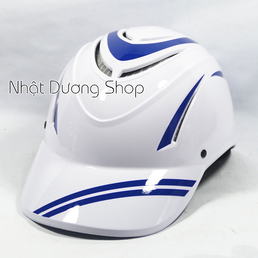 Nón bảo hiểm kết xẻ nam nữ sọc ngẫu nhiên - Chất liêu nhựa ABS, trẻ trung, năng động phù hợp cho mọi người