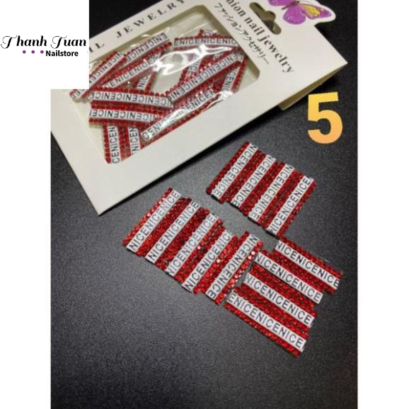 Charm đá dây,Charm nail,đá dây chữ phụ kiện charm trang trí móng làm nail  - Phụ kiện đồ nail