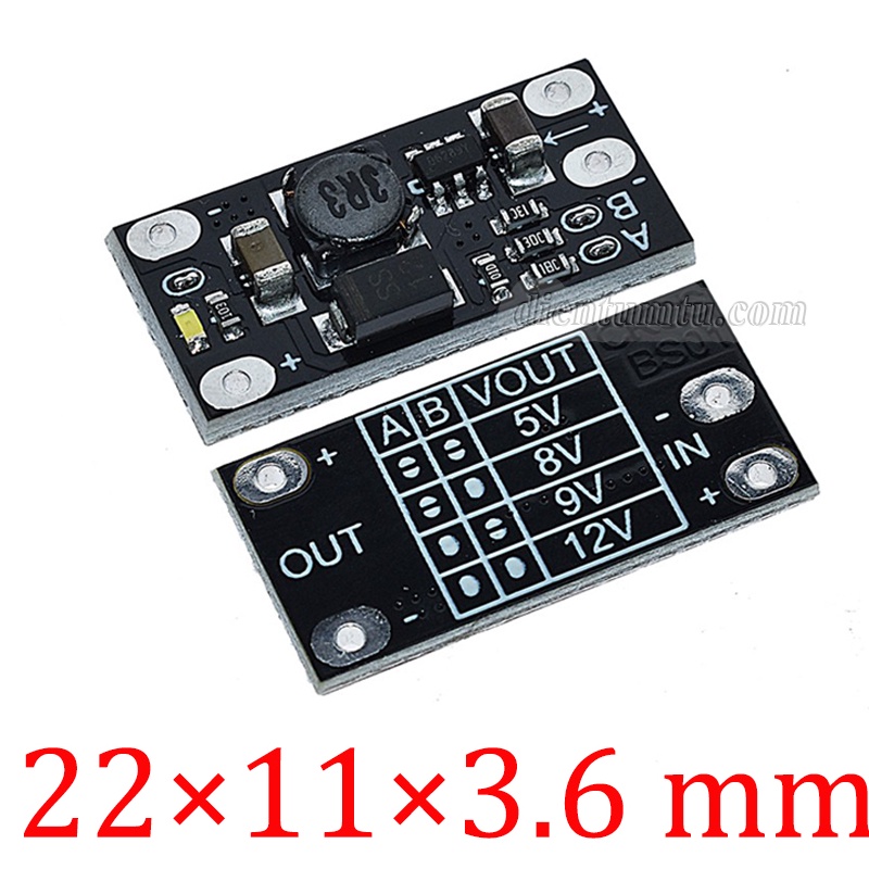 Mạch Tăng Áp Mini DC-DC Từ 3V Lên 5V / 8V / 9V / 12V
