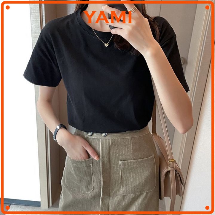 Áo thun  trơn tay ngắn BASIC màu đen ,Áo phông trơn cổ tròn tay ngắn cơ bản chất vải dày dặn co giãn thoải mái