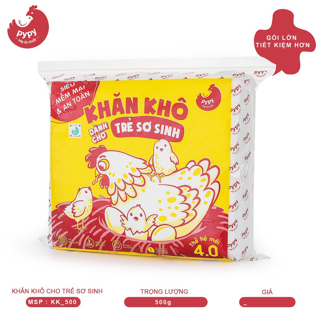 Khăn vải khô đa năng PYPY &quot; Mẹ là nhất&quot; gói 500g Sản phẩm mới của Mipbi Việt Nam