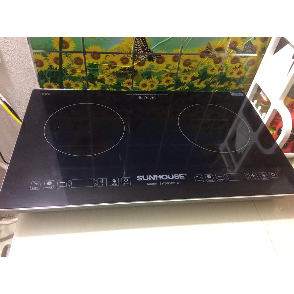Bếp từ đôi cảm ứng 2 bảng điều khiển cao cấp SHB9108-S của Sunhouse