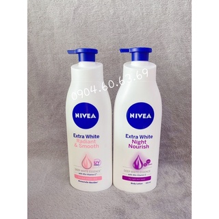 Combo dưỡng thể nivea extra white 400ml ngày & đêm