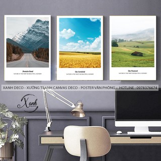 Tranh phong cảnh, danh lam thắng cảnh nổi tiếng - bộ 3 tranh trang trí nội thất hiện đại