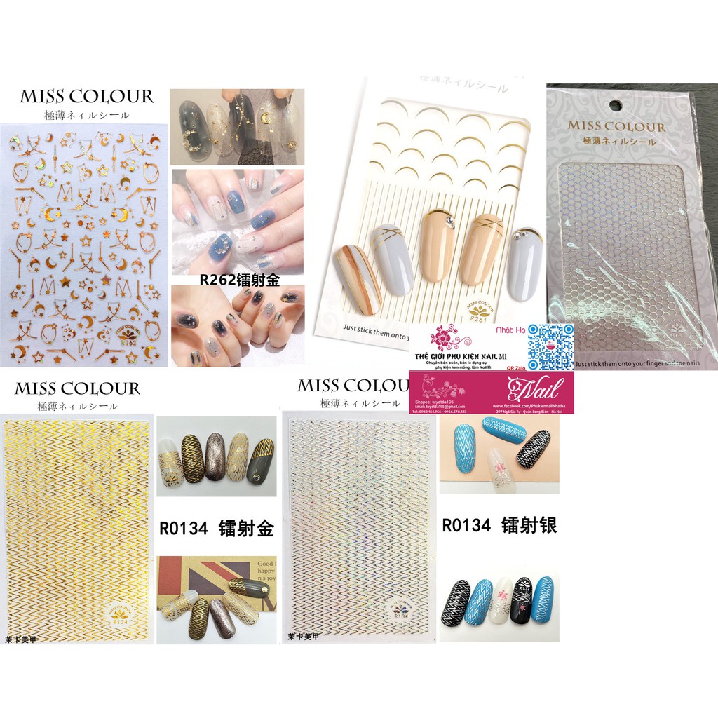 Nail Sticker Các Hình Trăng Sao - Dán Móng Tay 3D Rất Đẹp