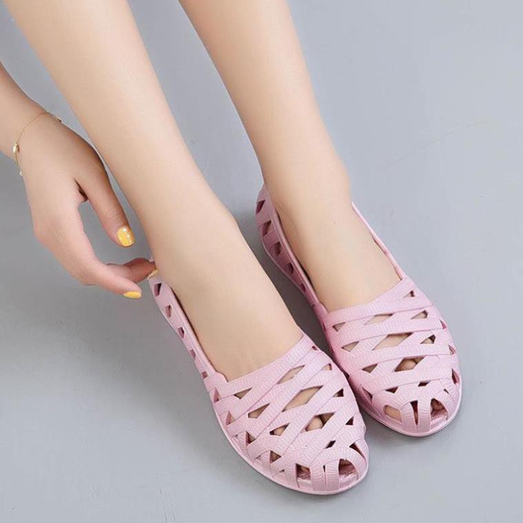 Giày Đi Mưa Thời Trang Nữ Siêu Dễ Thương Dạng Đan Ô