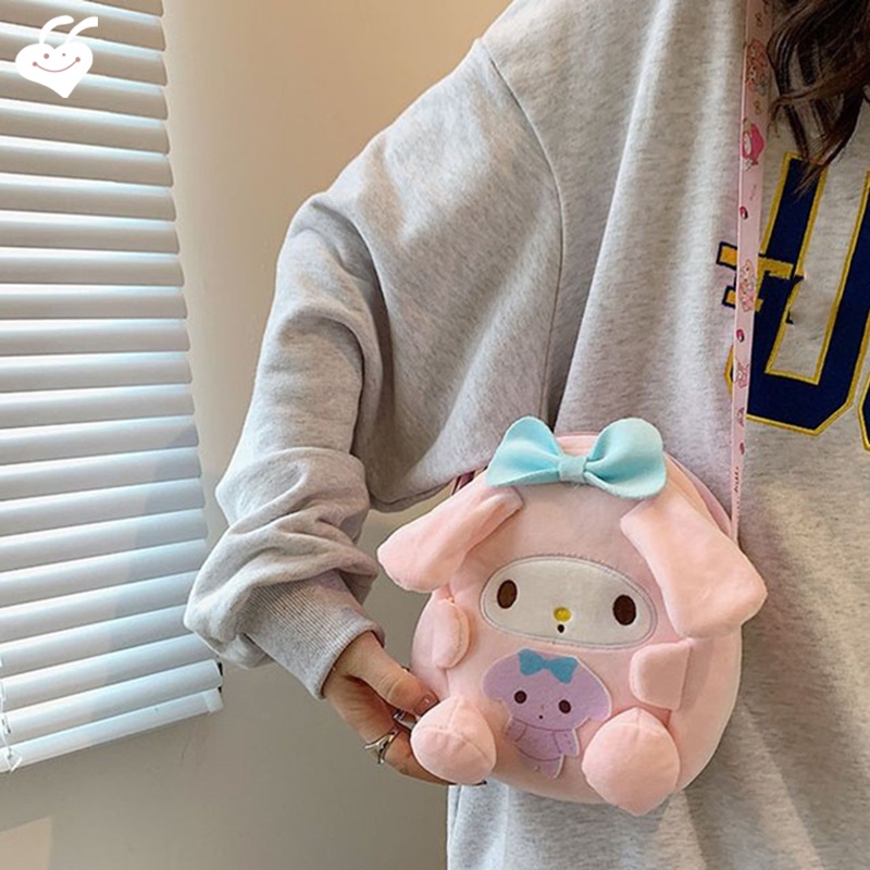 Túi Bông Đeo Chéo Vai My Melody Cinnamoroll Với Dây Đeo Có Thể Điều Chỉnh Cho Ngày Đi Bộ Đường Dài Du Lịch Tốt Nhìn Tốt Của Tôi Melody Cinnamoroll