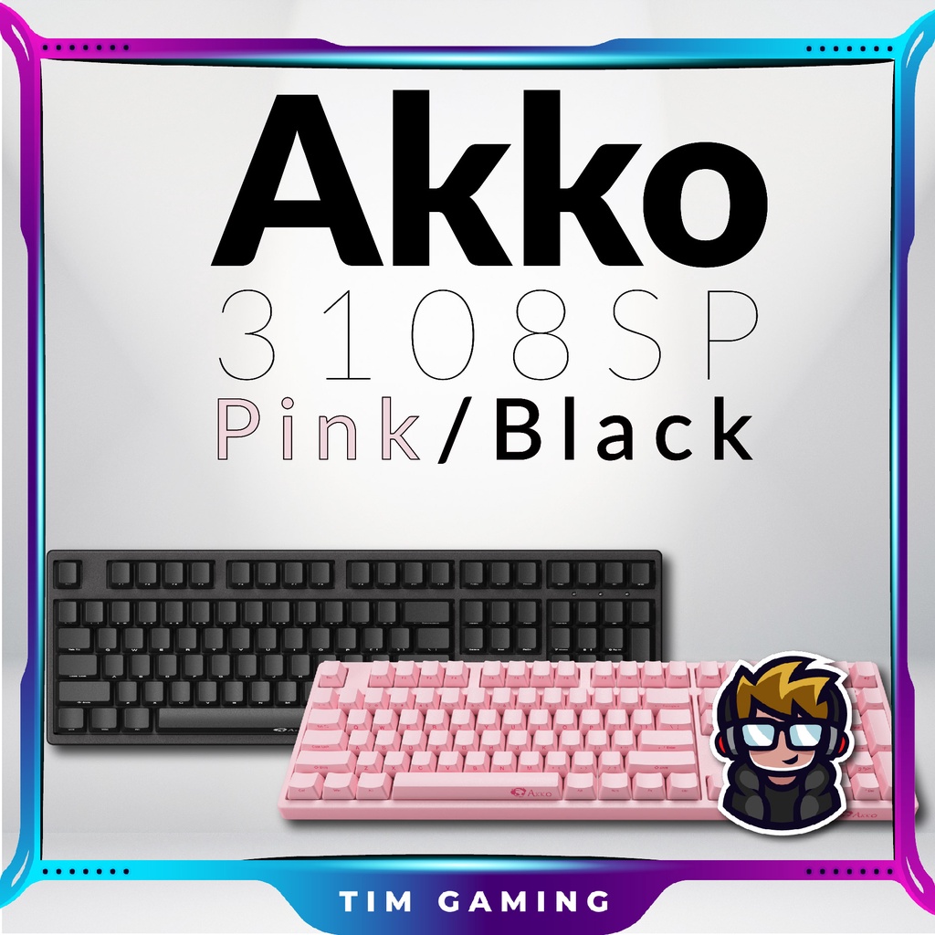 Bàn phím cơ AKKO 3108SP Pink/Black (Akko sw v2)