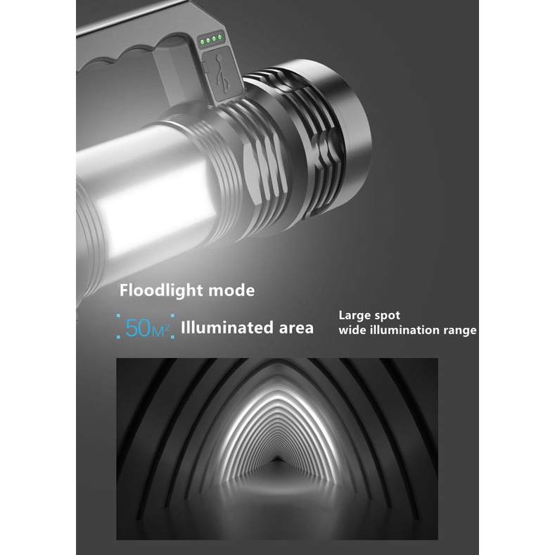 Đèn Pin Siêu Sáng Dùng Ngoài Trời 2000m Tiện Lợi | BigBuy360 - bigbuy360.vn