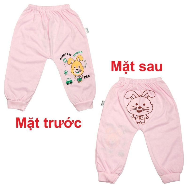 Quần cotton mềm/can đũng đóng bỉm thoải mái,bo gấu, loại mỏng cho bé