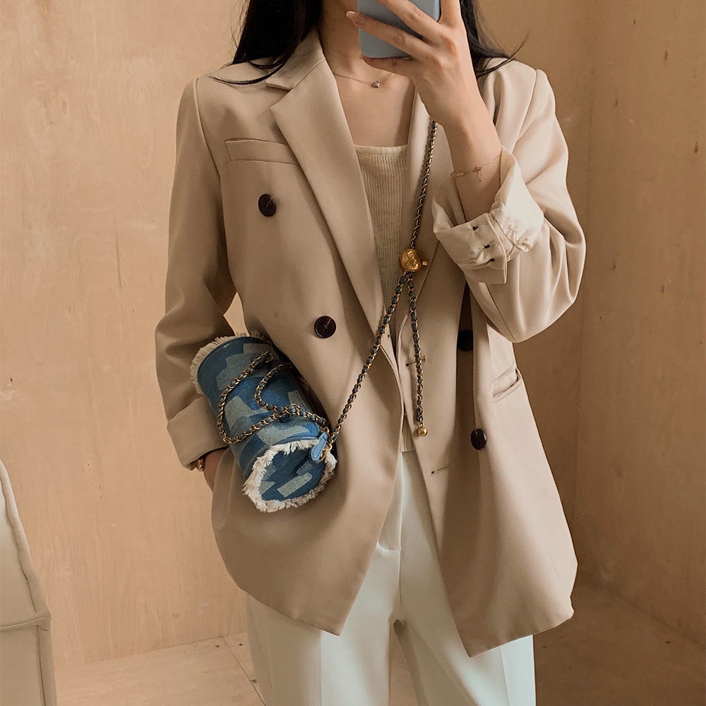 Túi đeo chéo vải denim cá tính thời trang cho nữ