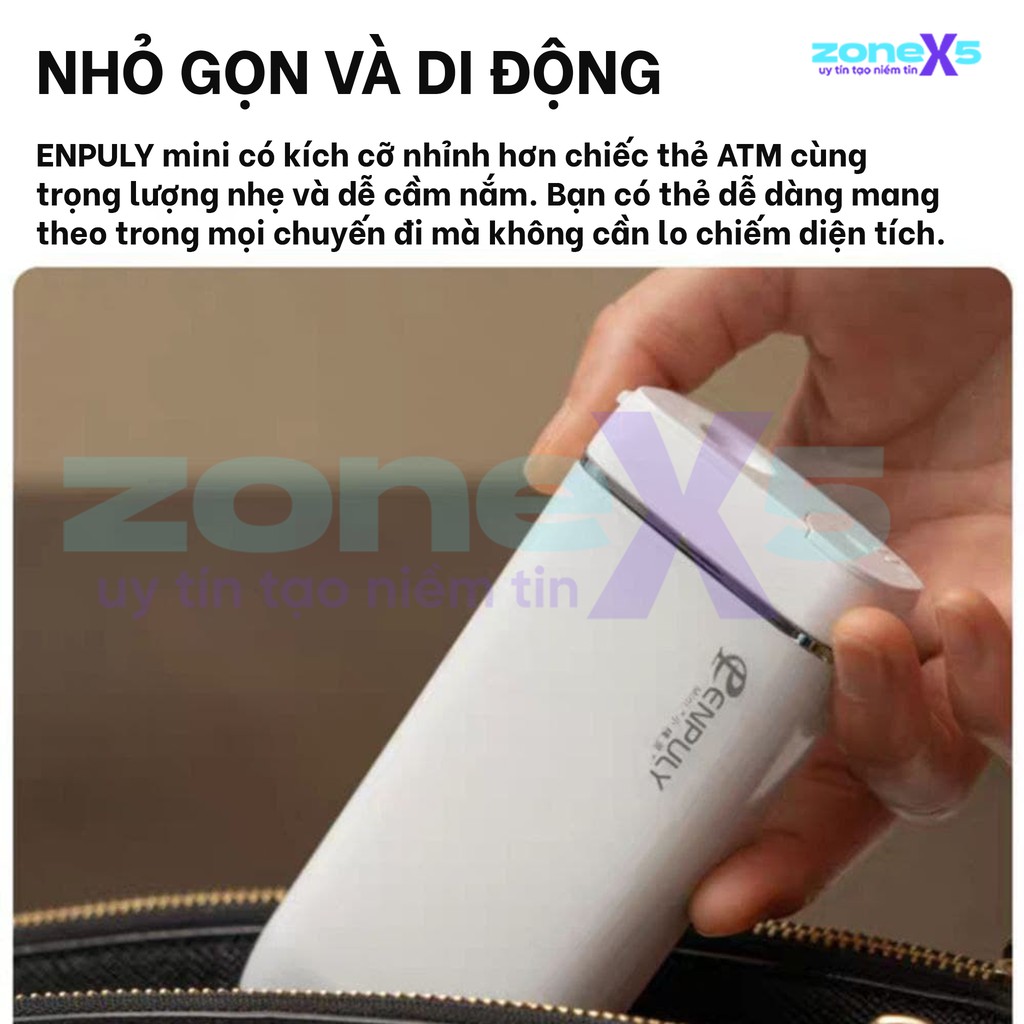 Máy tăm nước di động Xiaomi ENPULY mini công suất mạnh mẽ 140psi, chống nước IPX8