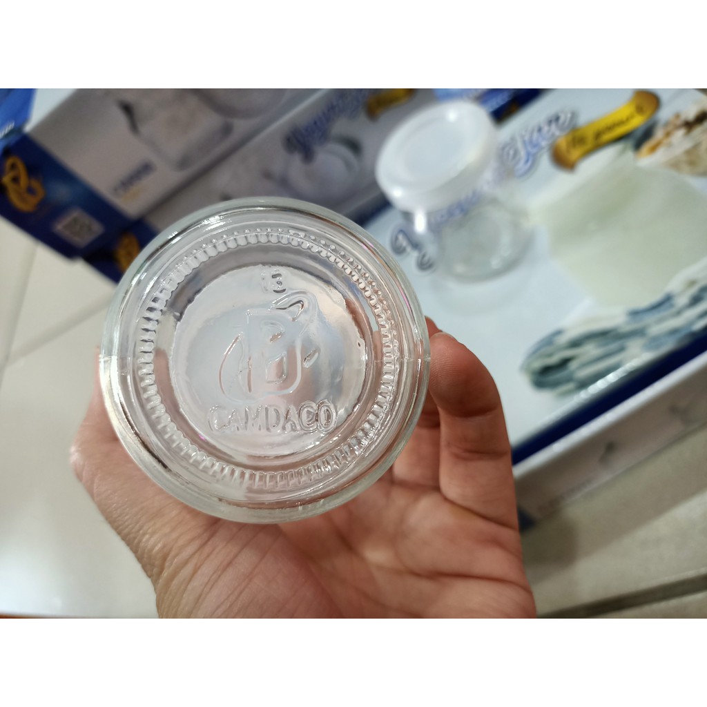 Hủ Yaourt  thủy tinh của thương hiệu Cẩm Đạt, dung tích 100ml/hủ,hộp 12 cái | BigBuy360 - bigbuy360.vn